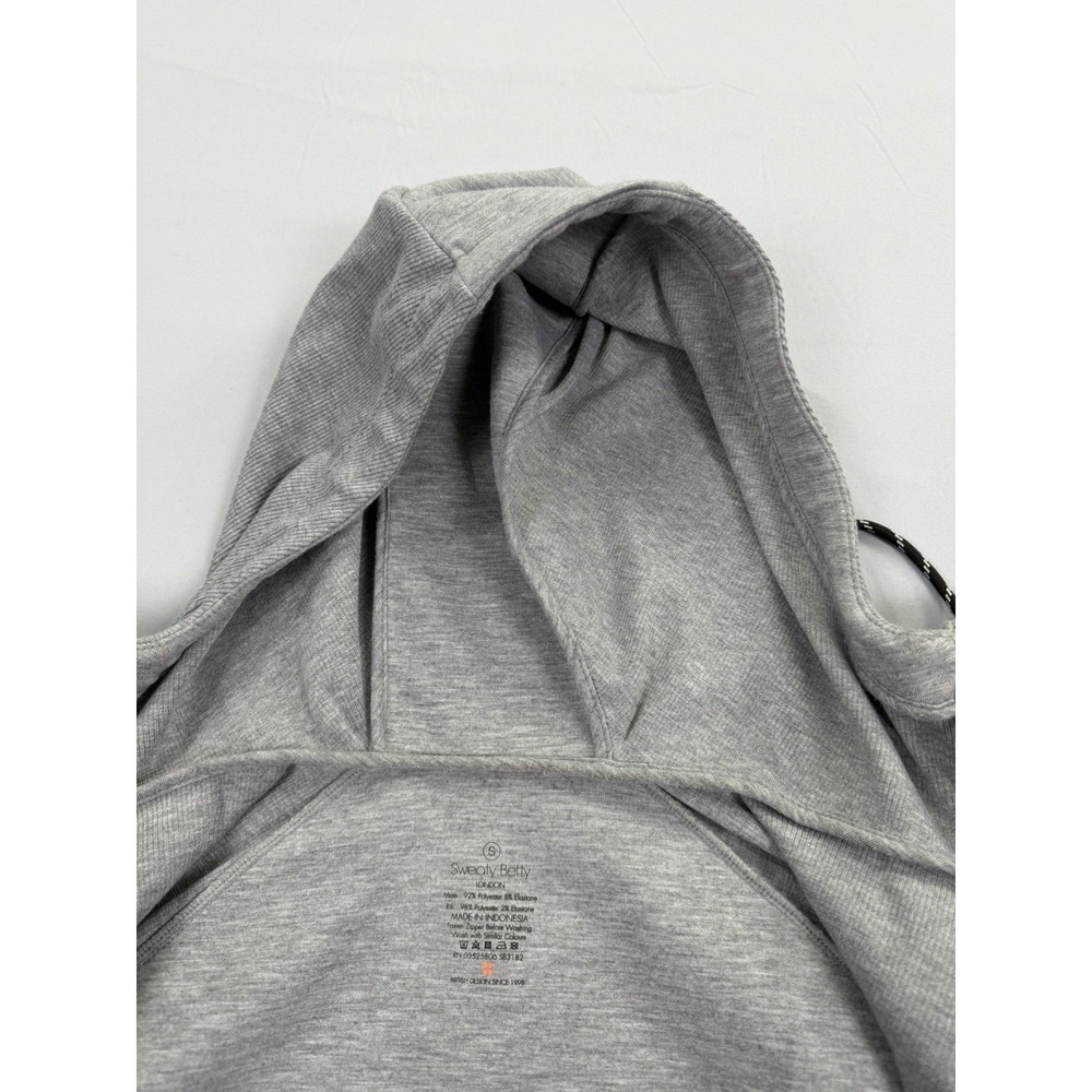 Sweaty Betty Women's S Gray Scuba Full Zip Hooded Jacket Athletic Stretch - Picture 13 of 16